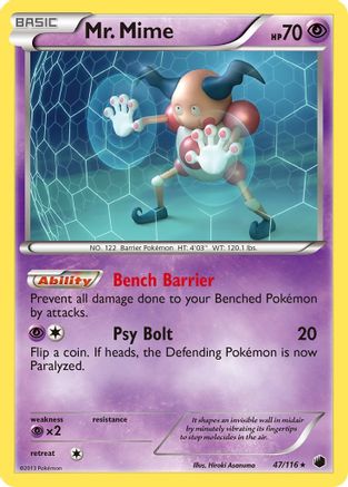 Mr. Mime 47/116 - Plasma Freeze Reverse Holofoil