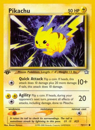 Pikachu 70/111 - Neo Genesis 1st Edition