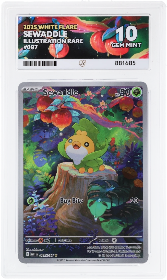 ACE 10 - Sewaddle - 087/086 - White Flare - Pokemon