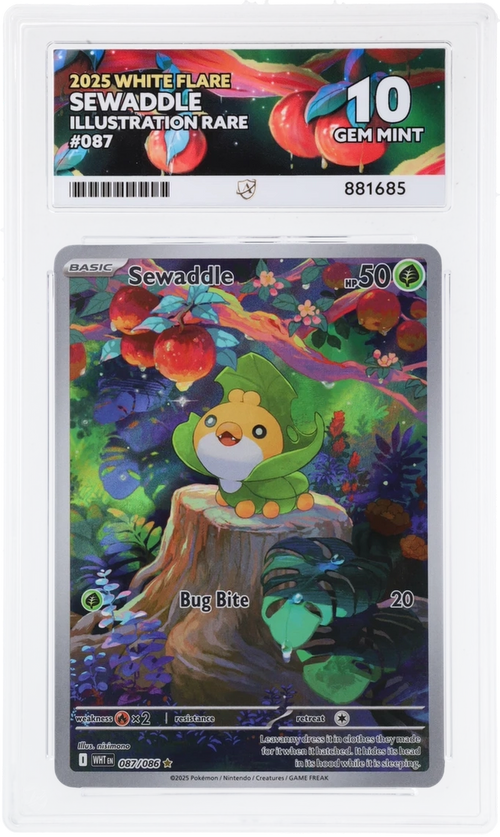 ACE 10 - Sewaddle - 087/086 - White Flare - Pokemon