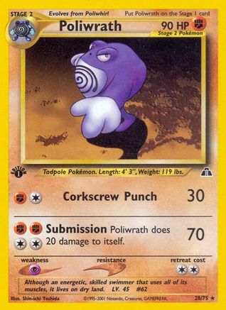 Poliwrath 28/75 - Neo Discovery 1st Edition