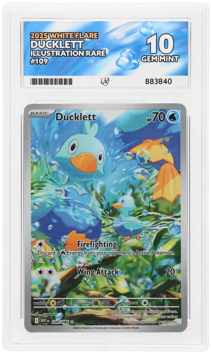 ACE 10 - Ducklett - 109/086 - White Flare - Pokemon