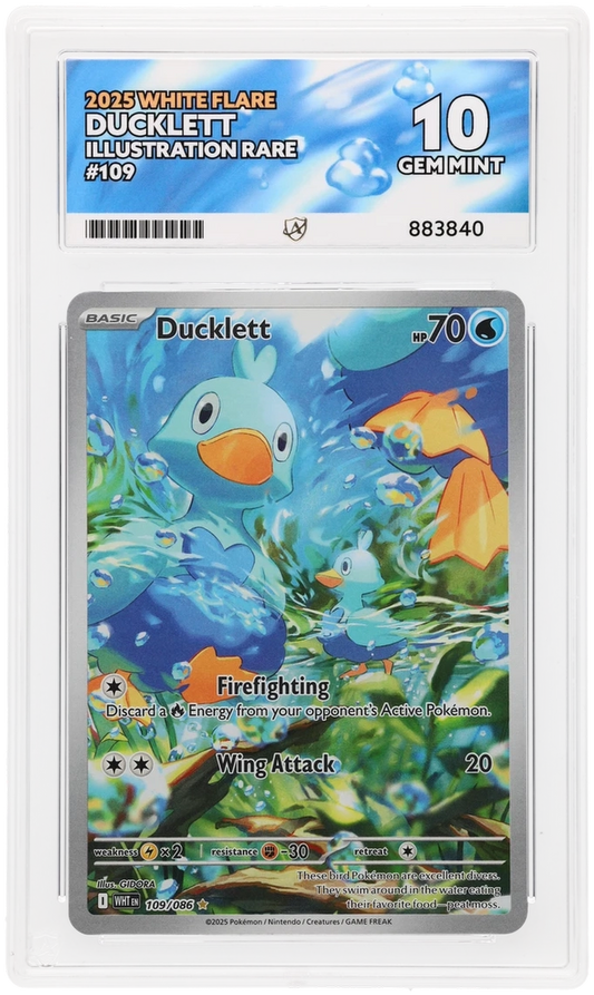 ACE 10 - Ducklett - 109/086 - White Flare - Pokemon