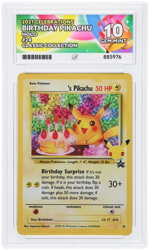 ACE 10 - Birthday Pikachu - 24 - Celebrations - Classic Collection - Pokemon
