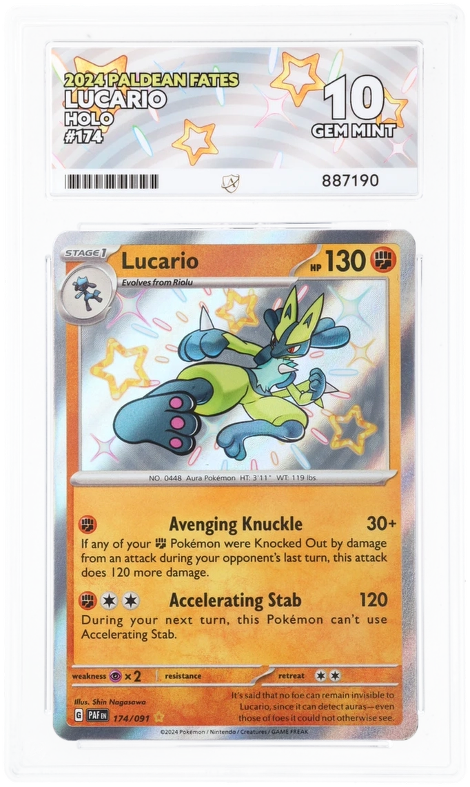 ACE 10 - Lucario - 174/091 - Paldean Fates - Pokemon