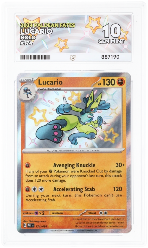ACE 10 - Lucario - 174/091 - Paldean Fates - Pokemon