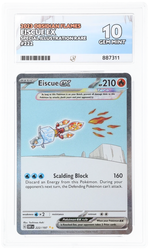 ACE 10 - Eiscue ex - 222/197 - Obsidian Flames - Pokemon