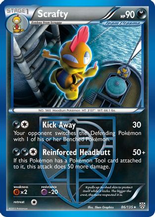 Scrafty 86/135 - Plasma Storm Reverse Holofoil