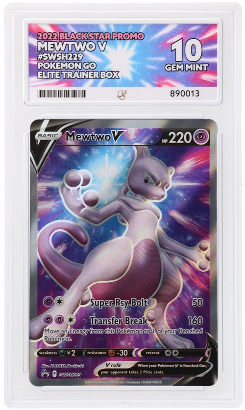 ACE 10 - Mewtwo V - SWSH229 - Black Star Promo - Pokemon GO Elite Trainer Box - Pokemon