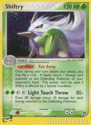 Shiftry 12/100 - Sandstorm Reverse Holofoil