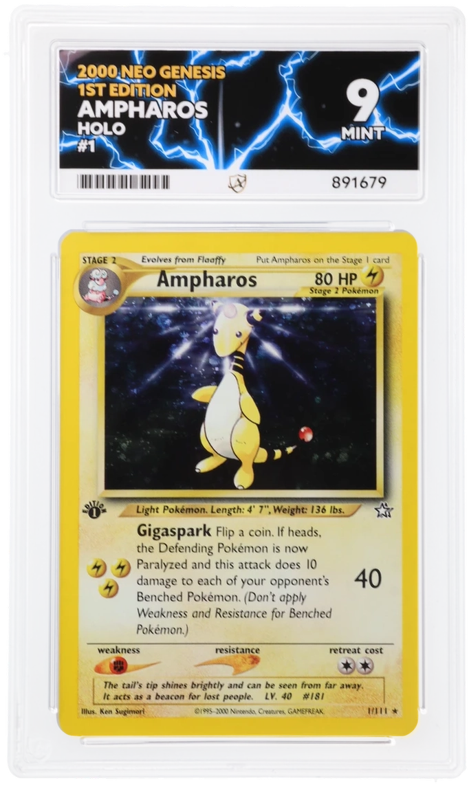 ACE 9 - Ampharos - 1/111 - Neo Genesis - 1st Edition - Pokemon - front