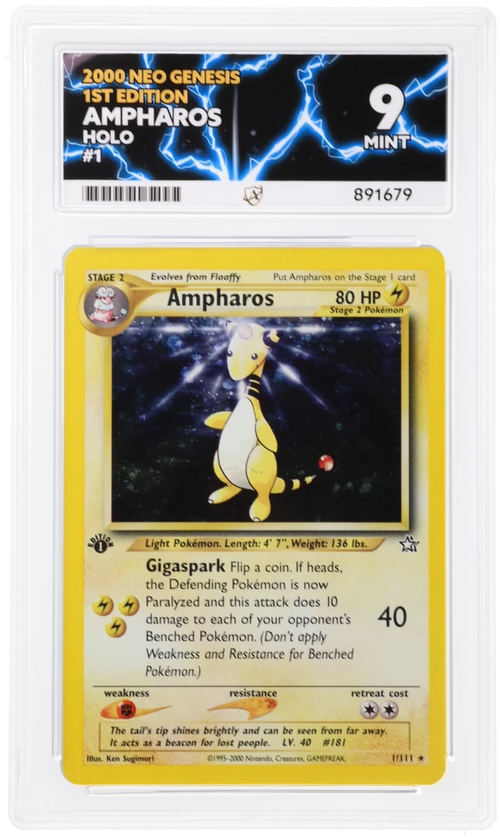 ACE 9 - Ampharos - 1/111 - Neo Genesis - 1st Edition - Pokemon - front