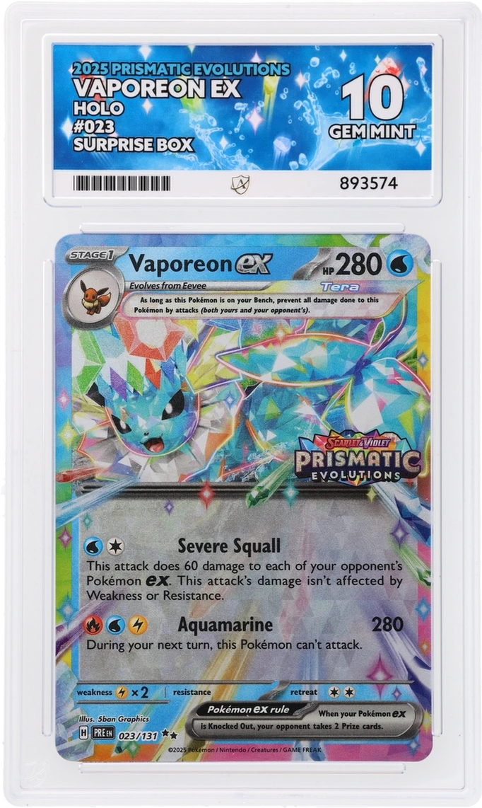 ACE 10 - Vaporeon ex - 023/131 - Prismatic Evolutions - Surprise Box - Pokemon