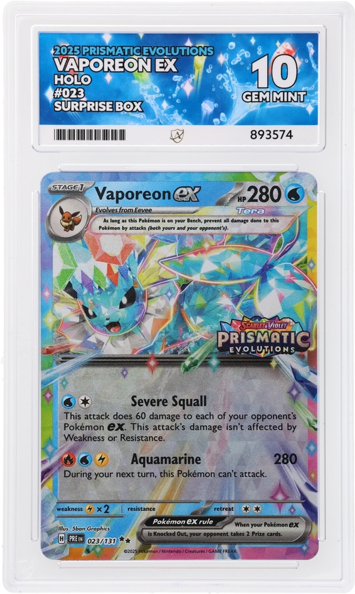 ACE 10 - Vaporeon ex - 023/131 - Prismatic Evolutions - Surprise Box - Pokemon