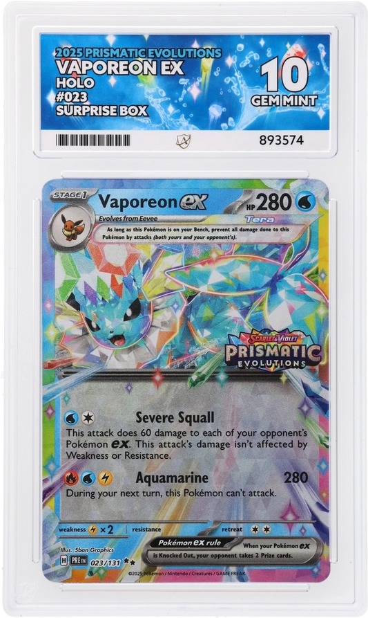 ACE 10 - Vaporeon ex - 023/131 - Prismatic Evolutions - Surprise Box - Pokemon