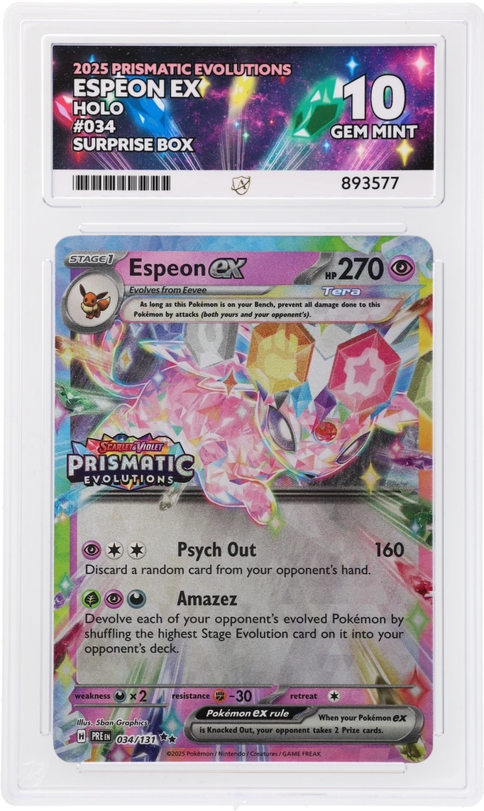 ACE 10 - Espeon ex - 034/131 - Prismatic Evolutions - Surprise Box - Pokemon
