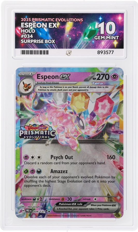 ACE 10 - Espeon ex - 034/131 - Prismatic Evolutions - Surprise Box - Pokemon