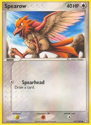 Spearow 61/100 - Crystal Guardians Reverse Holofoil