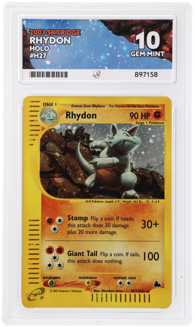 ACE 10 - Rhydon - H27/H32 - Skyridge - Pokemon - front