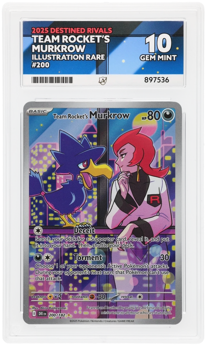 ACE 10 - Team Rocket's Murkrow - 200/182 - Destined Rivals - Pokemon