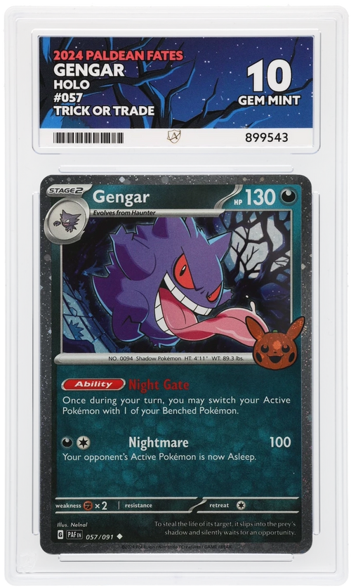 ACE 10 - Gengar - 057/091 - Paldean Fates - Trick or Trade - Pokemon
