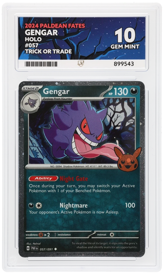 ACE 10 - Gengar - 057/091 - Paldean Fates - Trick or Trade - Pokemon