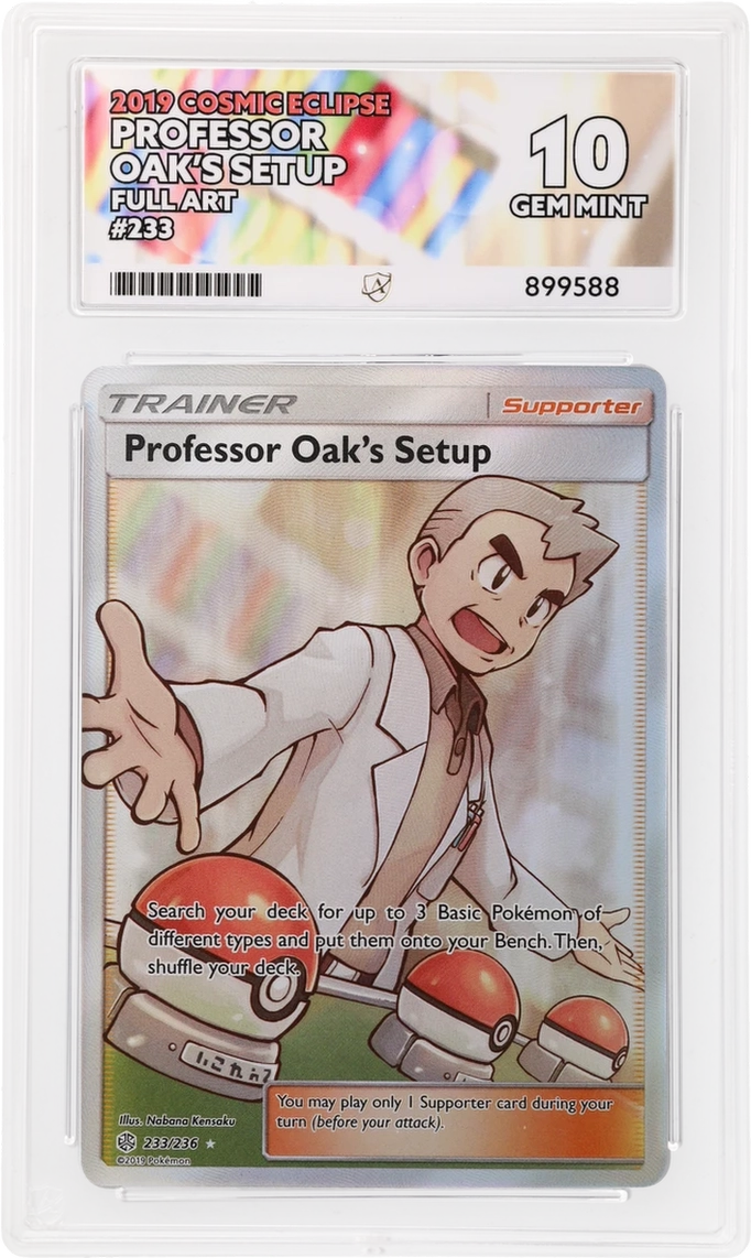 ACE 10 - Professor Oak's Setup Full Art - 233/236 - 2019 Cosmic Eclipse - Pokemon