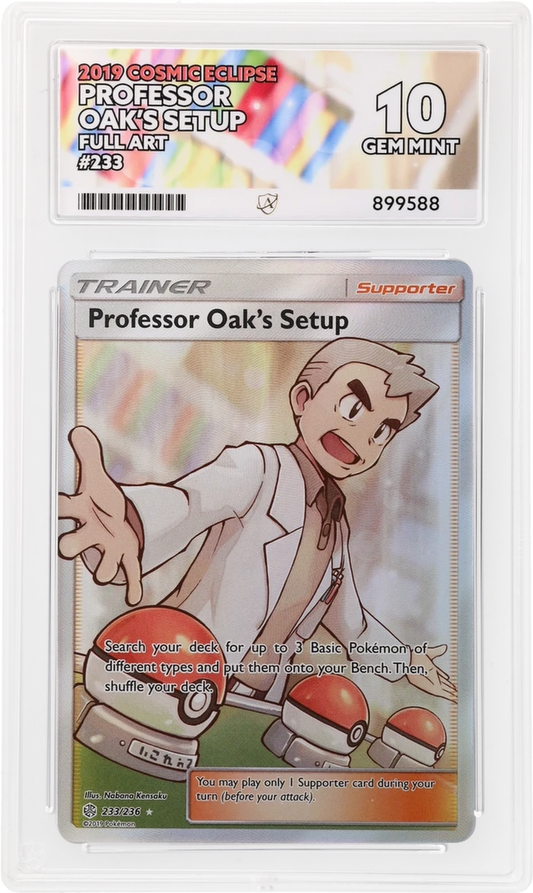 ACE 10 - Professor Oak's Setup Full Art - 233/236 - 2019 Cosmic Eclipse - Pokemon