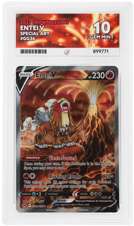 ACE 10 - Entei V - GG36/GG70 - Crown Zenith - Pokemon