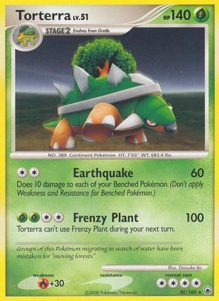 Torterra LV.51 30/100 - Majestic Dawn Reverse Holofoil