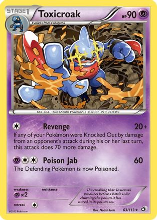 Toxicroak 63/113 - Legendary Treasures Reverse Holofoil