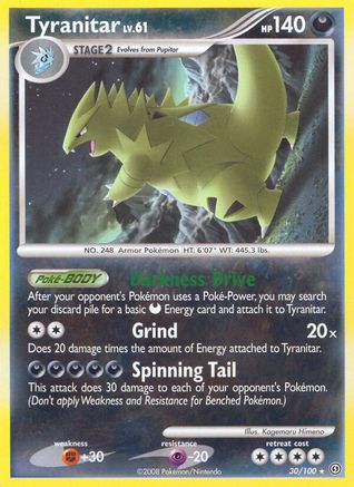 Tyranitar LV.61 30/100 - Stormfront holo