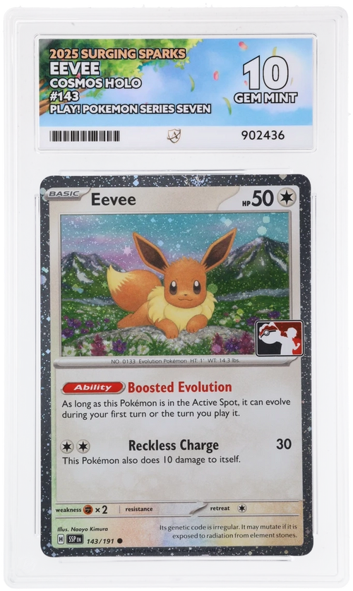 ACE 10 - Eevee - 143/191 - Surging Sparks - Play! Pokemon Series Seven - Pokemon
