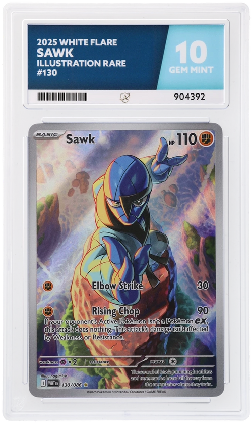 ACE 10 - Sawk - 130/086 - White Flare - Pokemon