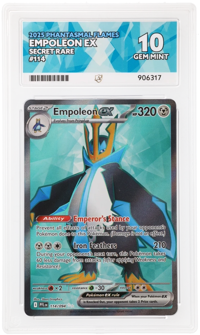 ACE 10 - Empoleon ex - 114/094 - Phantasmal Flames - Pokemon