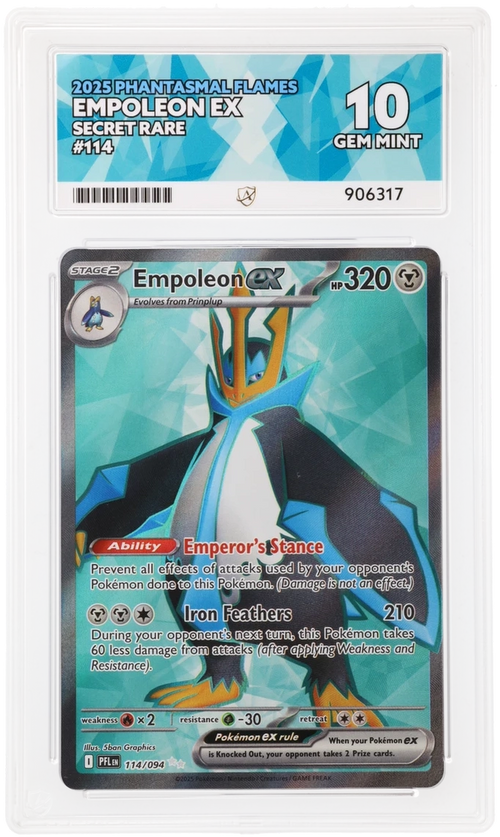 ACE 10 - Empoleon ex - 114/094 - Phantasmal Flames - Pokemon