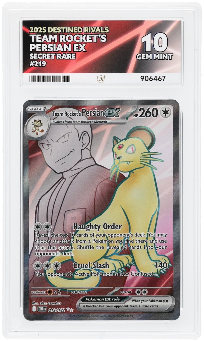 ACE 10 - Team Rocket's Persian ex - 219/182 - Destined Rivals - Pokemon