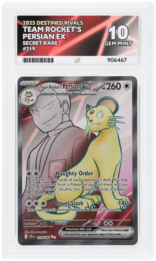 ACE 10 - Team Rocket's Persian ex - 219/182 - Destined Rivals - Pokemon