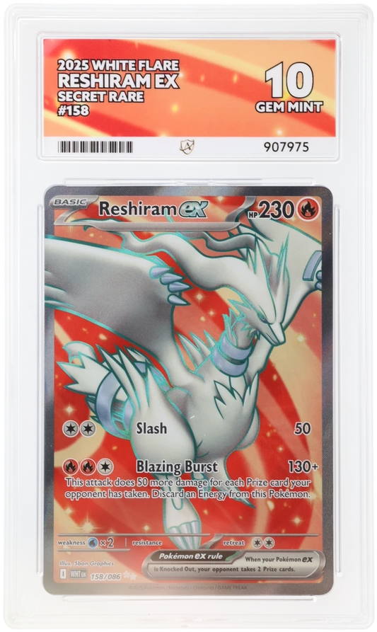 ACE 10 - Reshiram ex - 158/086 - White Flare - Pokemon