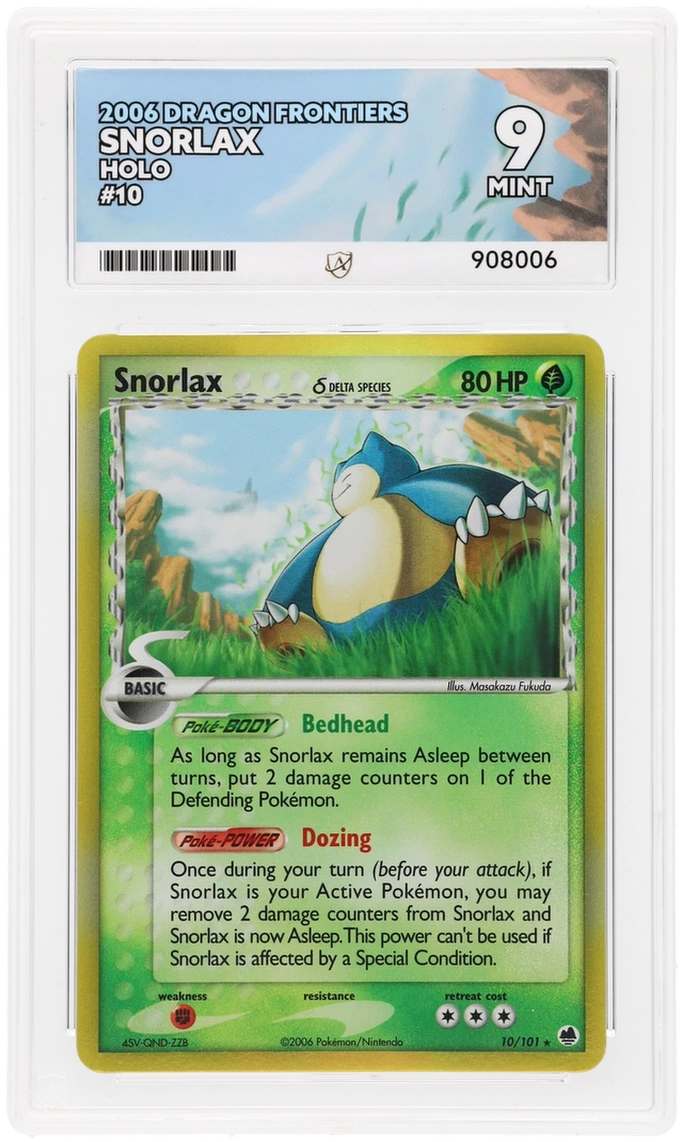 ACE 9 - Snorlax - 10/101 - Dragon Frontiers - Pokemon - front