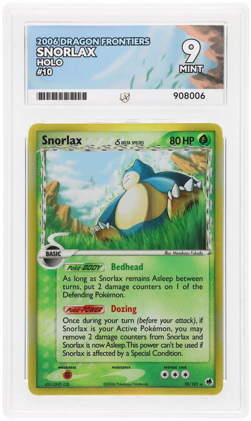 ACE 9 - Snorlax - 10/101 - Dragon Frontiers - Pokemon - front