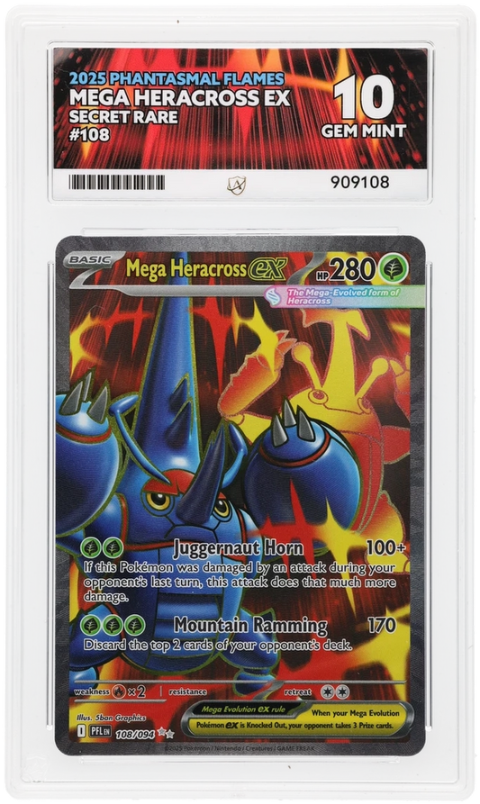ACE 10 - Mega Heracross ex - 108/094 - Phantasmal Flames - Pokemon