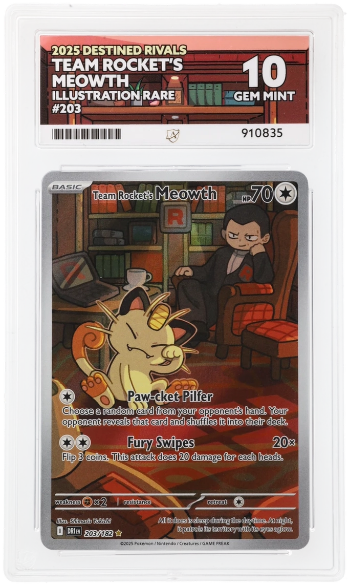 ACE 10 - Team Rocket's Meowth - 203/182 - Destined Rivals - Pokemon