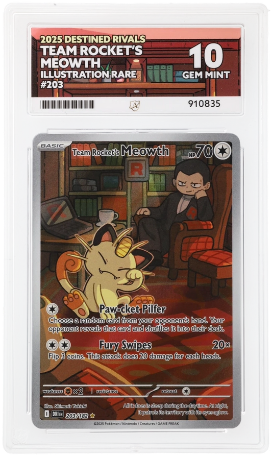 ACE 10 - Team Rocket's Meowth - 203/182 - Destined Rivals - Pokemon