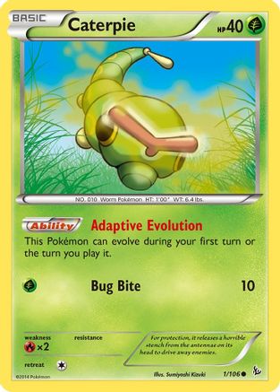Caterpie 1/106 - XY  Flashfire Reverse Holofoil