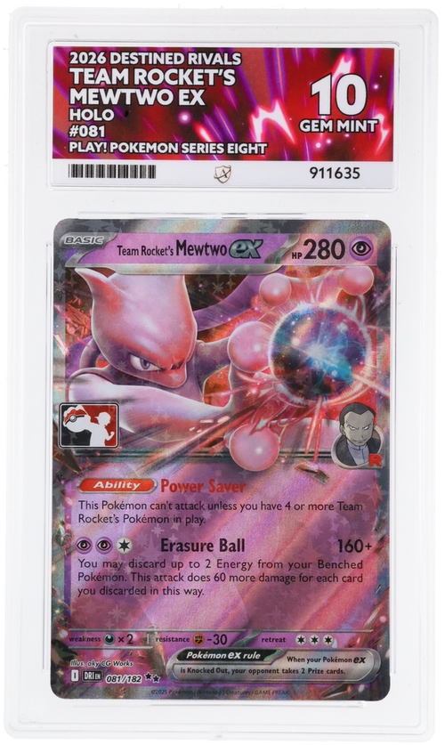 ACE 10 - Team Rocket's Mewtwo ex - 081/182 - Destined Rivals - Play! Pokemon Series Eight - Pokemon