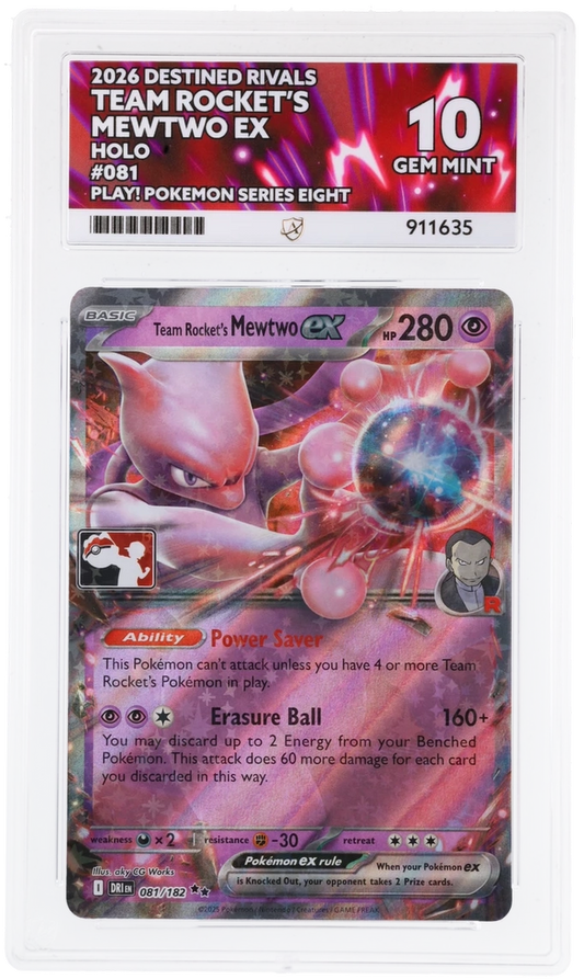 ACE 10 - Team Rocket's Mewtwo ex - 081/182 - Destined Rivals - Play! Pokemon Series Eight - Pokemon