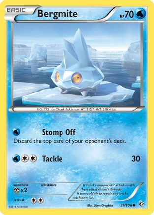Bergmite 30/106 - XY  Flashfire Reverse Holofoil