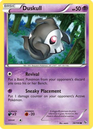 Duskull 38/106 - XY  Flashfire Reverse Holofoil
