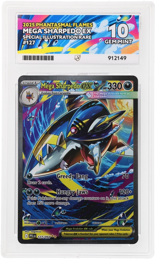 ACE 10 - Mega Sharpedo ex - 127/094 - Phantasmal Flames - Pokemon